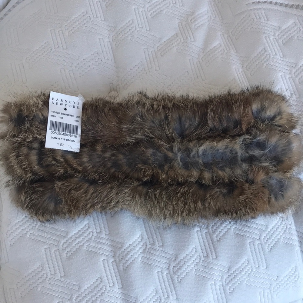 NWOT—100% Real Rabbit Fur Ear Warmer/Headband